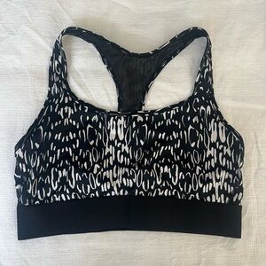 Black and White Sports Bra